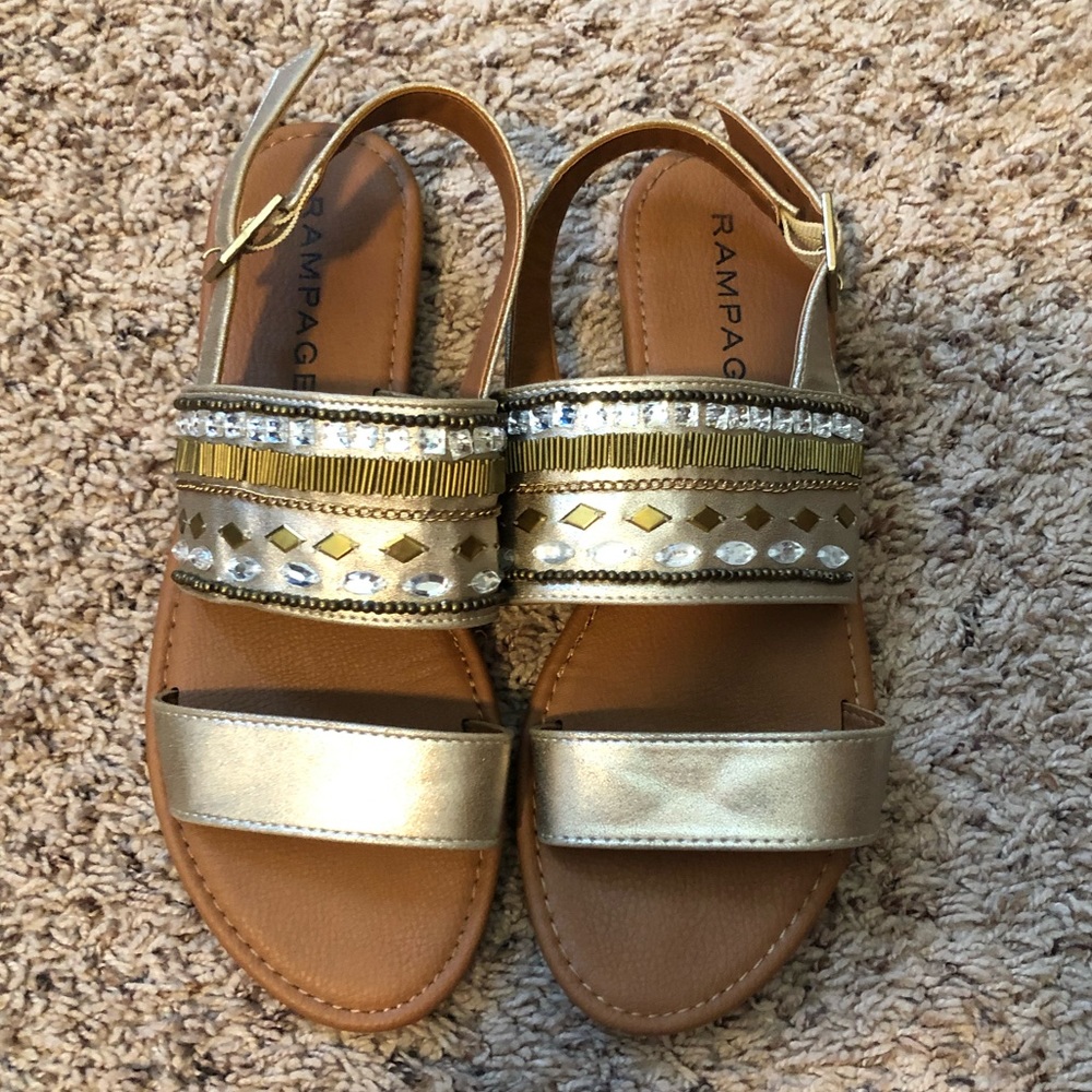 Rampage Gold Sandals